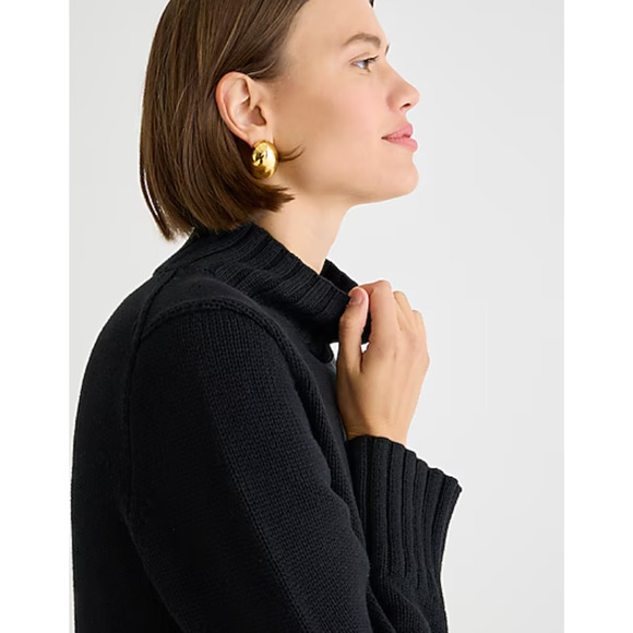 NWOT J. Crew Turtleneck Sweater XXS Black BV362 J.Crew Chunky Knit 90s - Picture 4 of 6